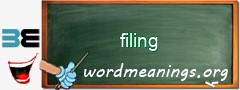 WordMeaning blackboard for filing